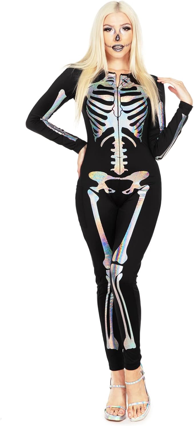Women's Sexy Skeleton Costume - Decorat