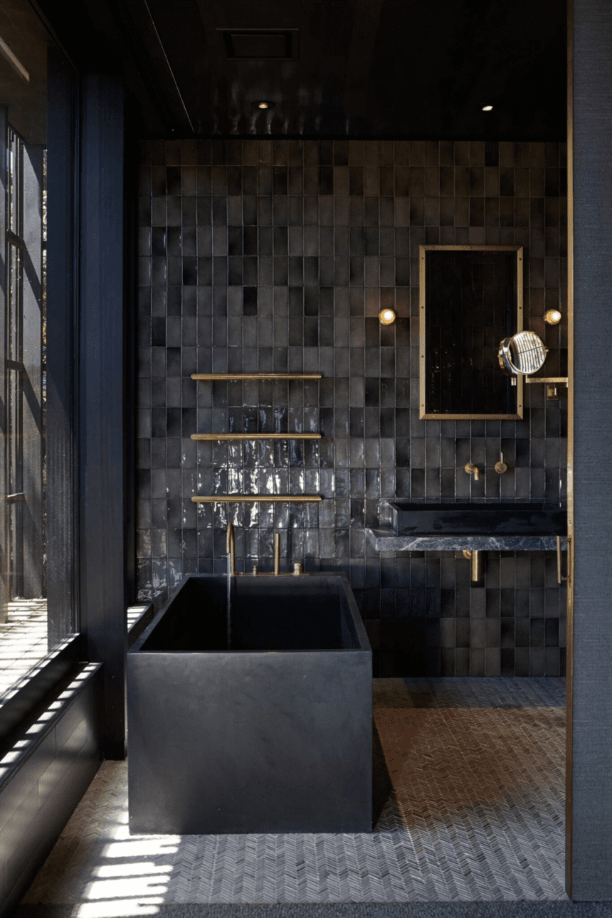 10 Stunning Black Tile Bathroom Ideas to Elevate Your Home - Decorat