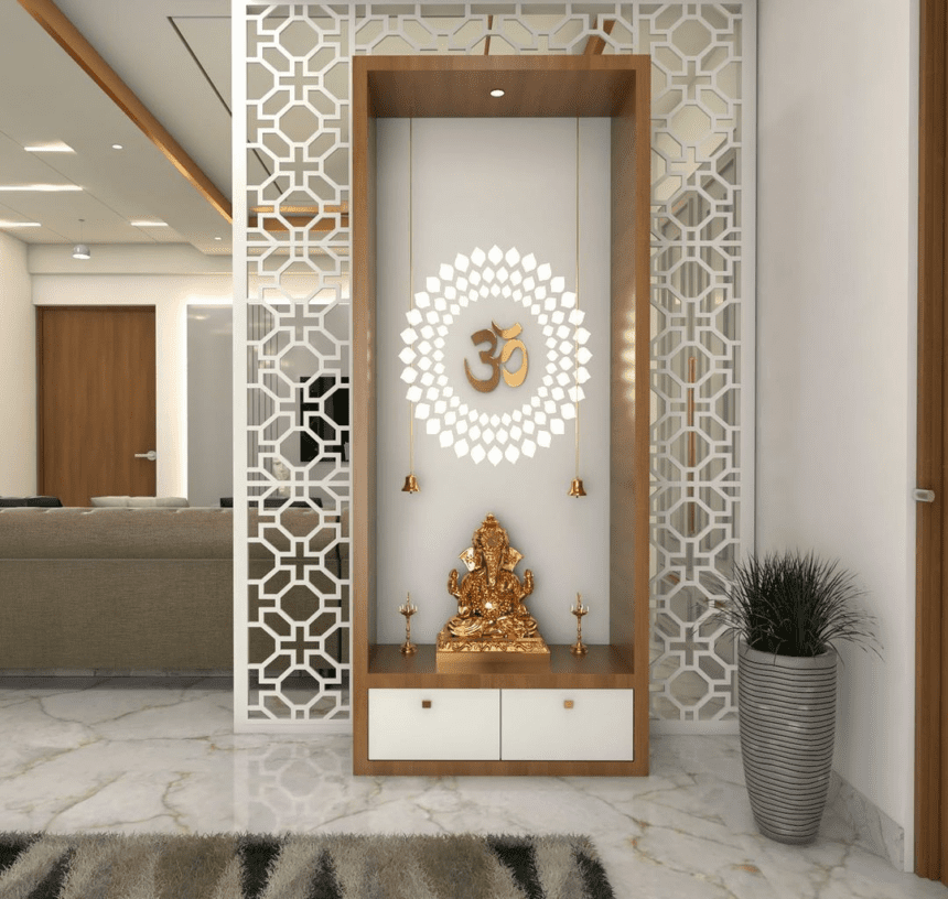 Divine Entryways: Elegant and Minimal Pooja Room Door Design Ideas ...