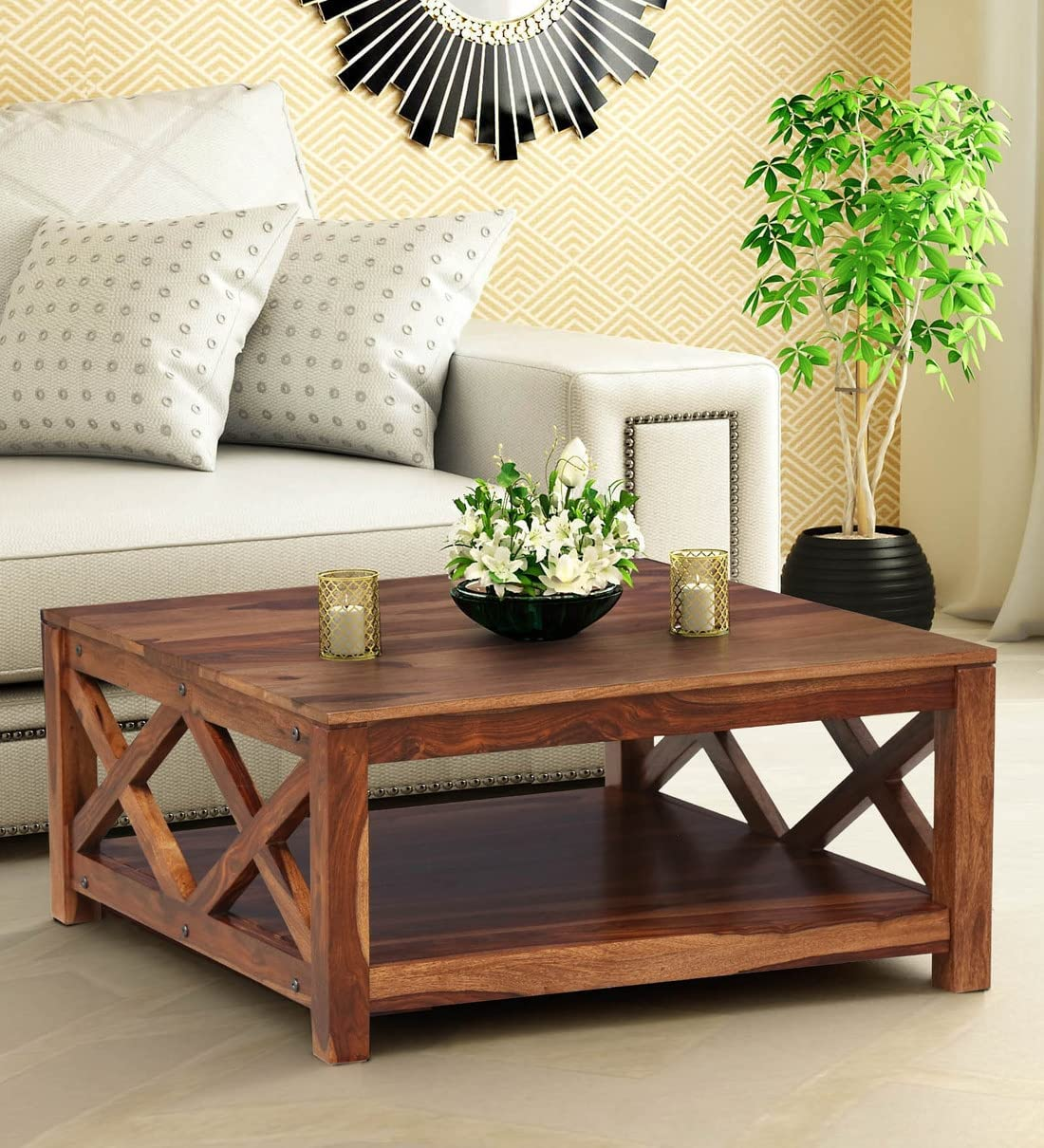 Center Table Design Pot Center of Attention: Stunning Wooden Centre Table Designs for Indian ...