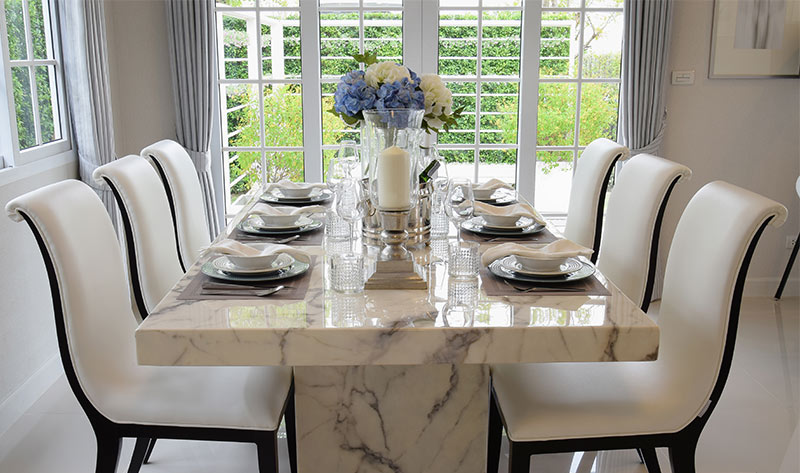 marble dining table set