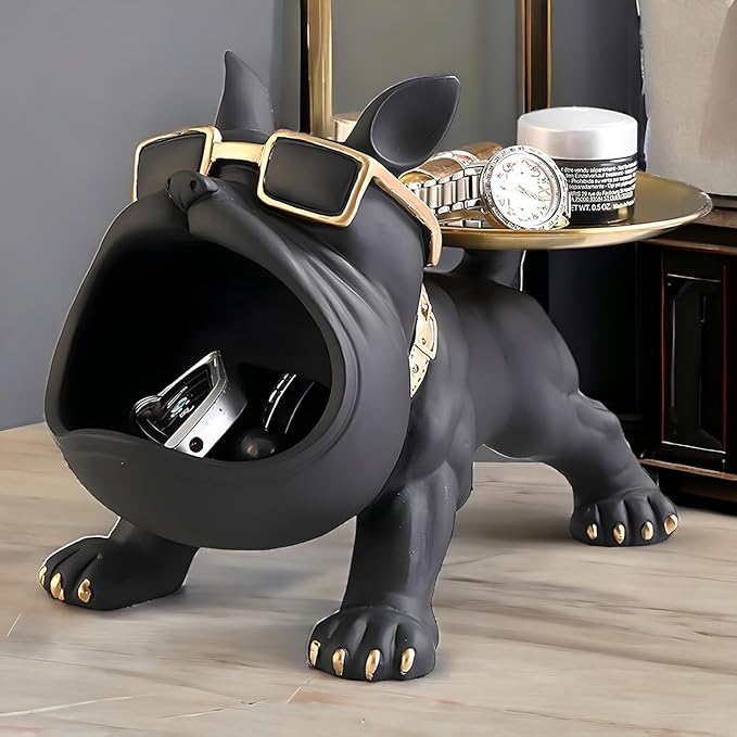 Bulldog Storage Butler Sculpture Showpiece