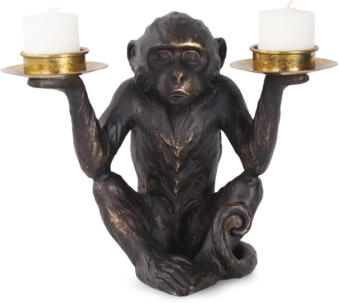 Monkey Double Tealight Candle Holder