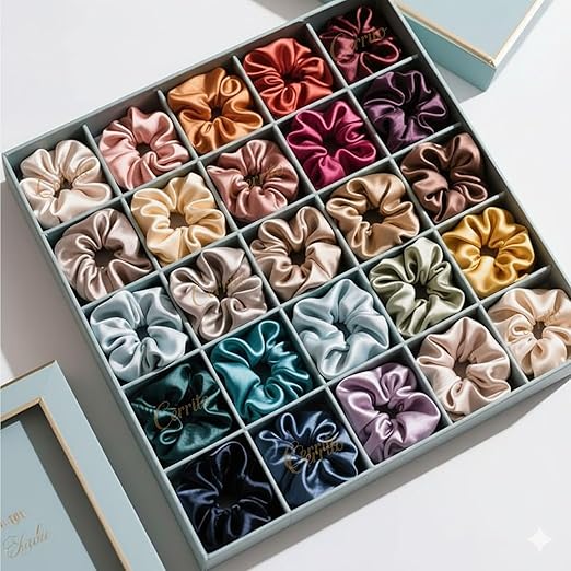 Silk Hair Scrunchies for Women & Girls