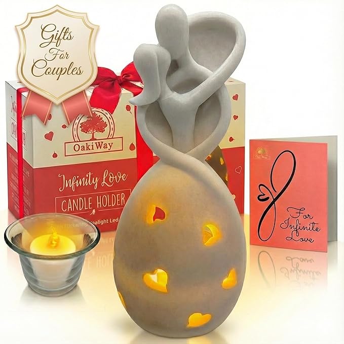Love Candle Holder Statue