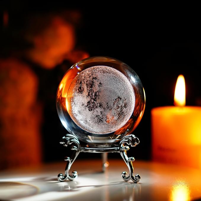  Moon Crystal Ball Paperweight