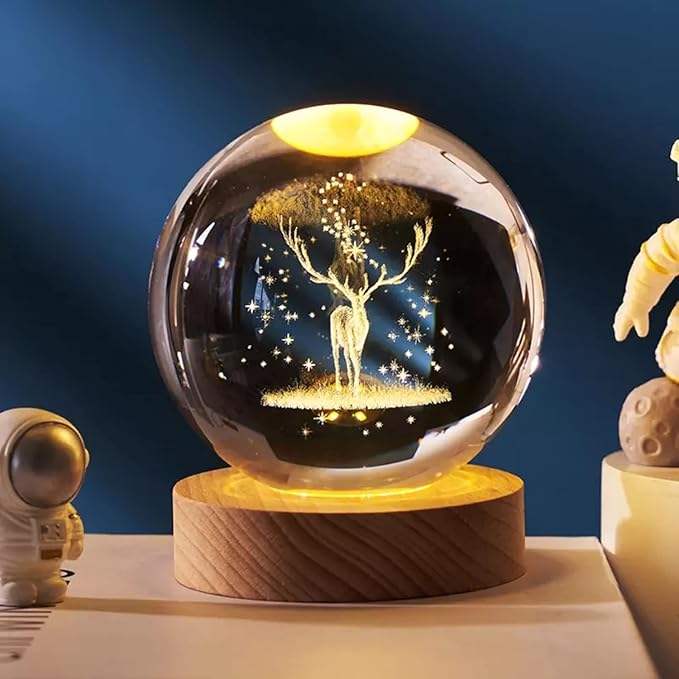  3D Crystal Ball Night Light