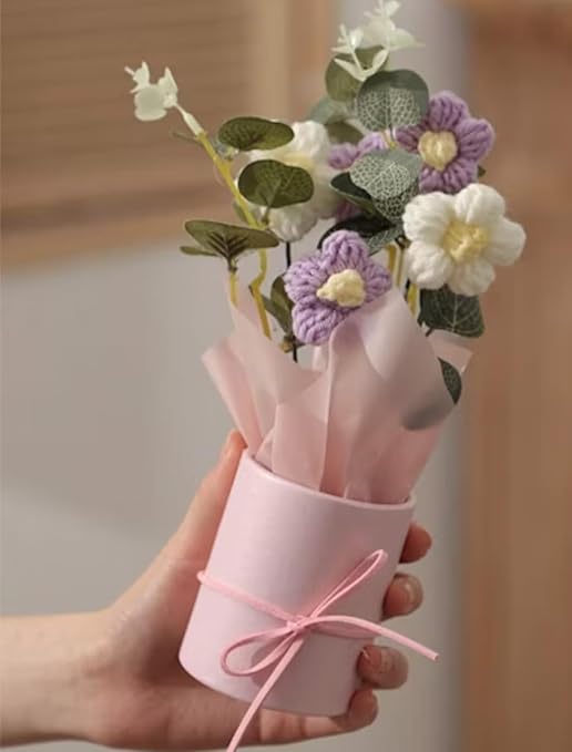  Artificial Crochet Flower Bouquet