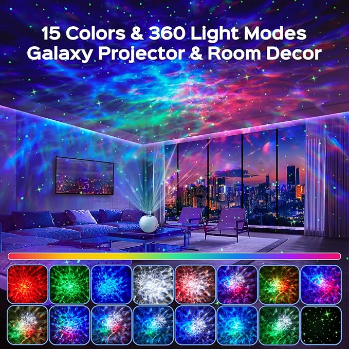 360 Lights Galaxy Projector