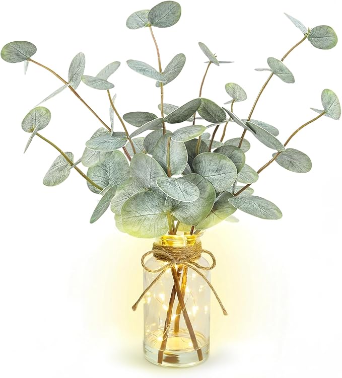 Artificial Eucalyptus Stems in Glass