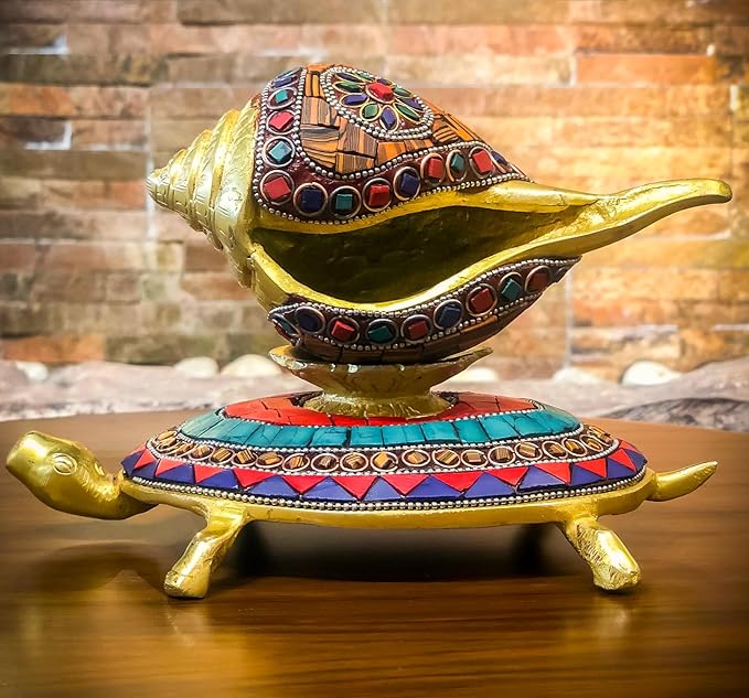 Brass Shankh Tortoise Vastu