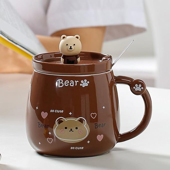 Bear Coffee Mug with Lid 
