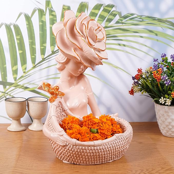  Lady with Basket Showpiece 