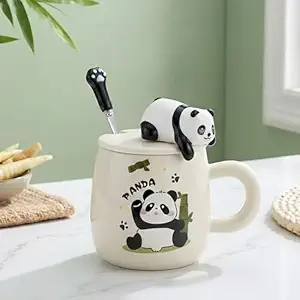  Panda Mug with Lid & Spoon