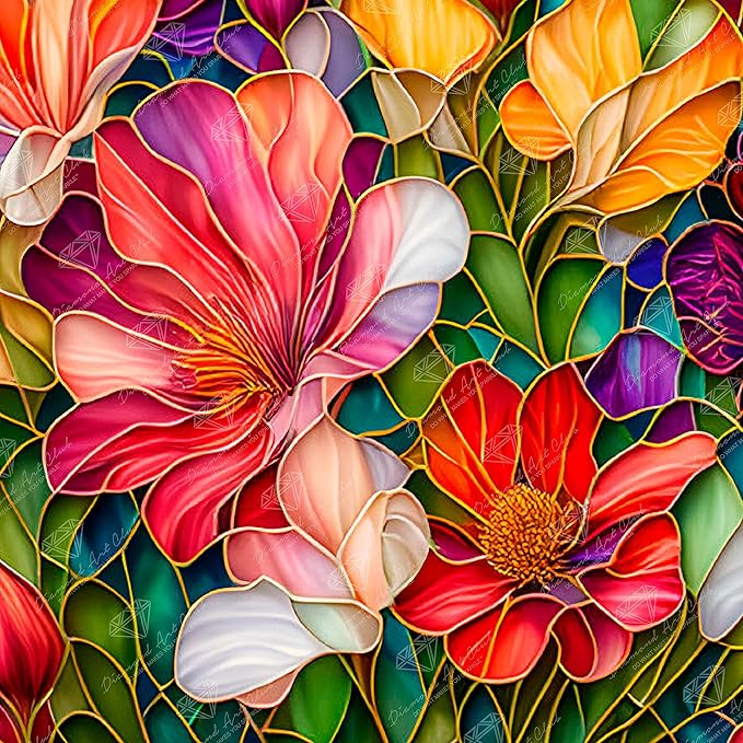 Glass Flower Diamond Painting