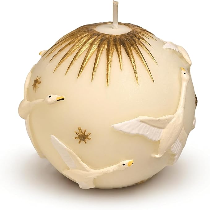Swan Ball Candles 7cm