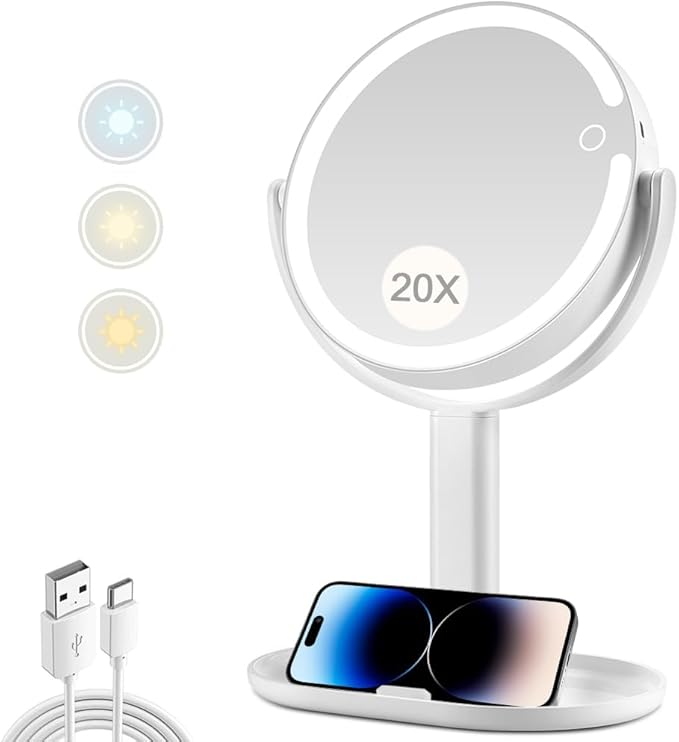 Mirror with 3 Color Light