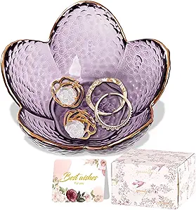 Purple Flower Jewelry Dish 