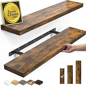 Brown Floating Shelves
