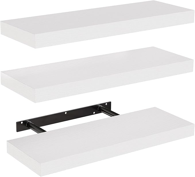 White Shelves with Invisible Brackets 