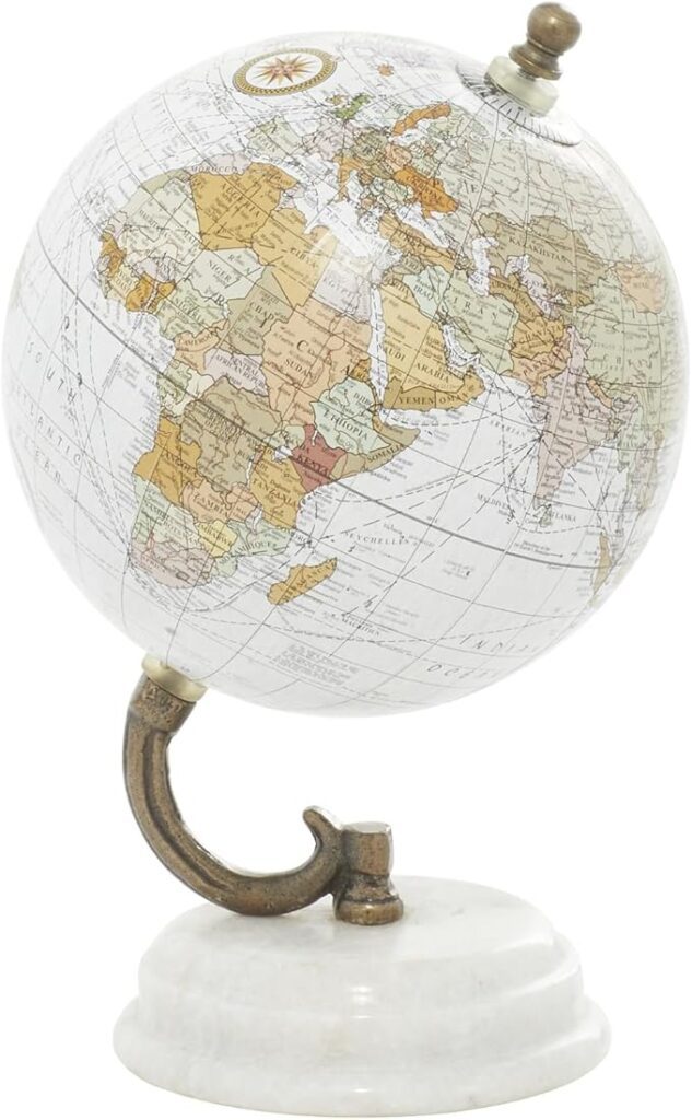 Globe with White Marble Base