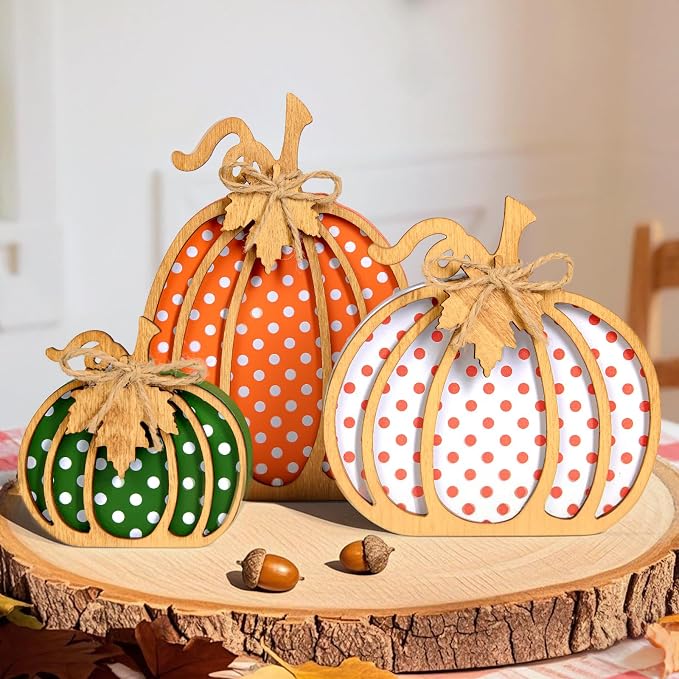 Wooden Pumpkin Fall Decor
