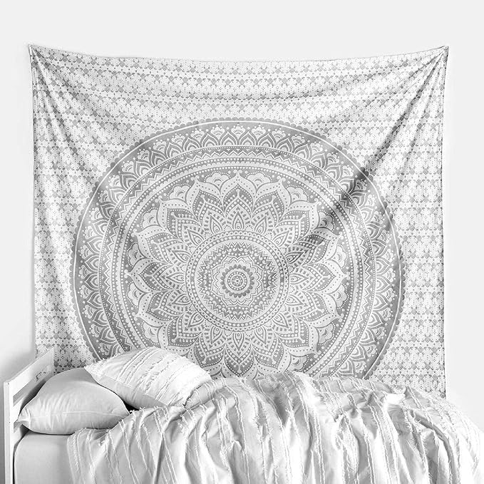 Metallic Silver Tapestry 