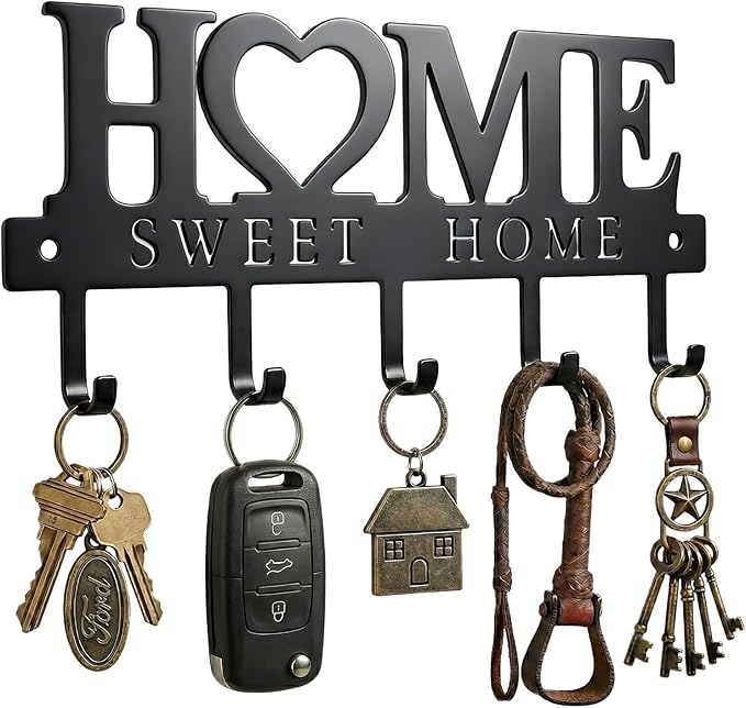 Wall Key Holder with 5 Hooks