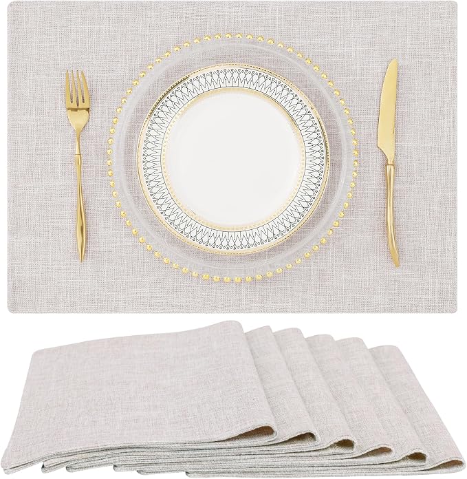 Cotton Linen Placemats Set 