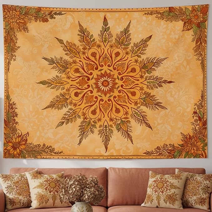 Yellow Flower Tapestry Wall Hanging