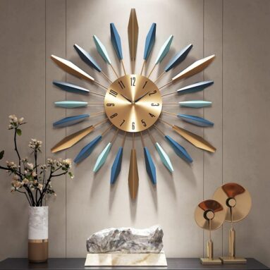 Wall Clock Metal Decorative