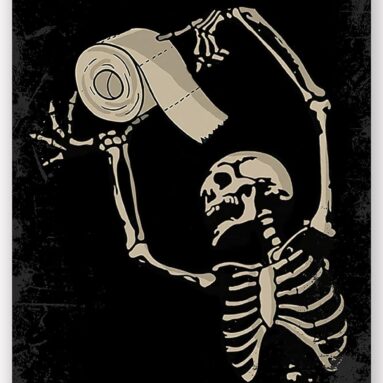 Retro Skeleton Decorate Wall Poster