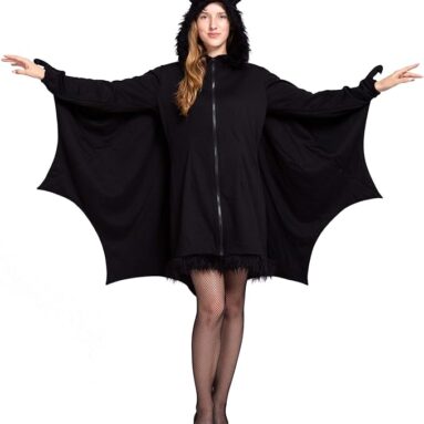 Black Bat Zip Hoodie