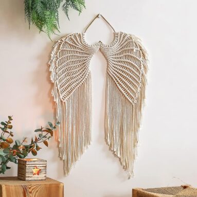 Angel Wings Macrame Wall Hanging Tapestry