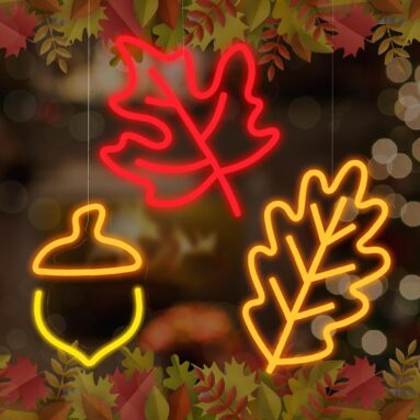 Maple Leaf Neon LED Lights Plant