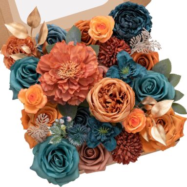 Silk Flowers Centerpieces Wedding Flowers Orange Blue
