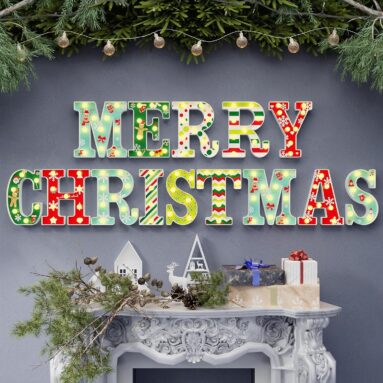 Letters Christmas Lights ‘MERRY CHRISTMAS’